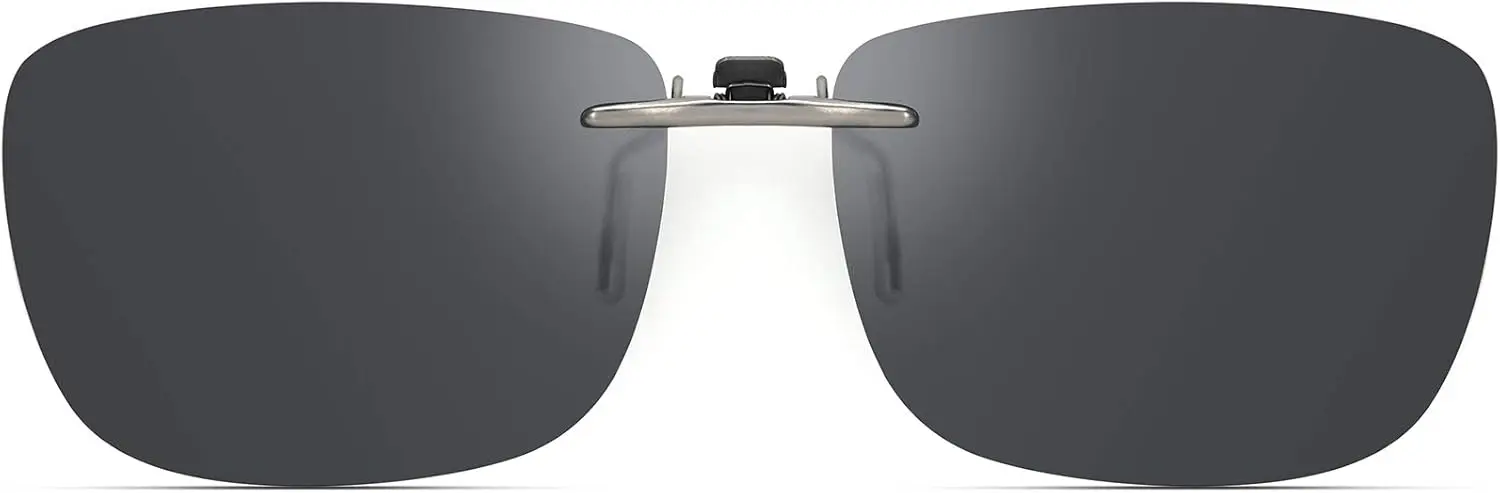 

Polarized Clip-On Sunglasses for Prescription Glasses, Compact Fit Men Women