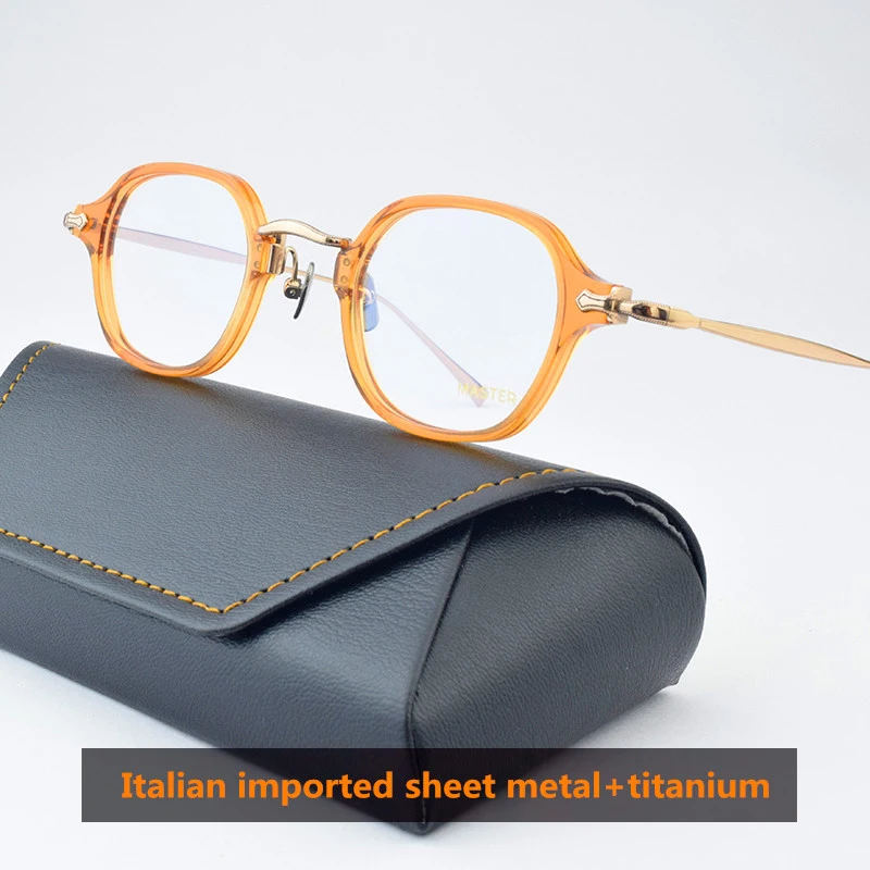 2023 Handmade Titanium Glasses Frame Women Men Vintage Transparent Reading Prescription Eyewear New Women's Eyeglass Frames N183