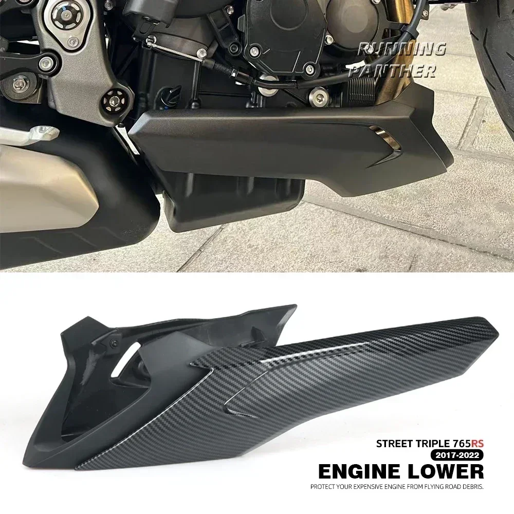 For Street Triple 765 RS 765RS 2017-2022 Motorcycle Engine Lower Spoiler Body Bellypan Fairing Protector Guard Chassis Shield