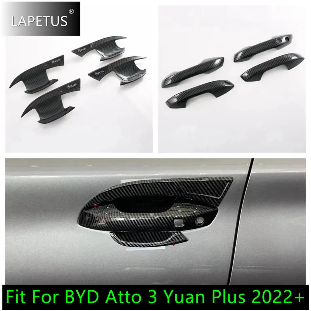 

Auto Accessories Door Pull Doorknob Handle Catch Decor Cap Cover Trim For BYD Atto 3 Yuan Plus 2022 - 2024 Carbon Fiber / Black