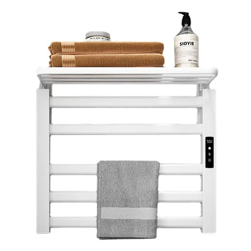 Foldable Stainless Steel Heated Towel Warmer Rack Electric Bathroom Plug-in Electric Heated Towel Rack