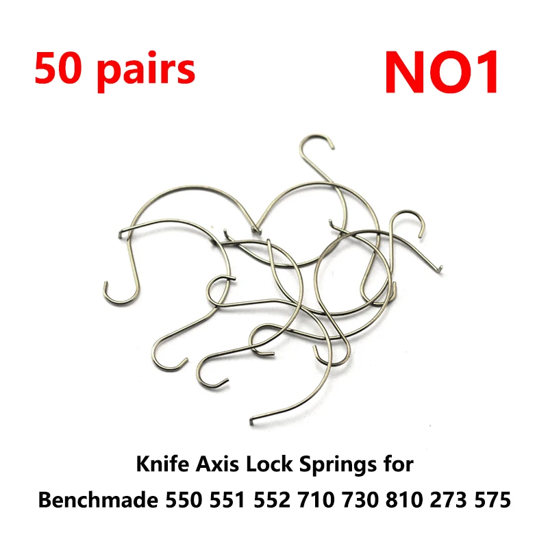 50 Pairs Stainless Steel Folding Knife Axis Shaft Lock Springs for Benchmade 710 810 551 273 Mini Griptilian 555 556 557 940 535