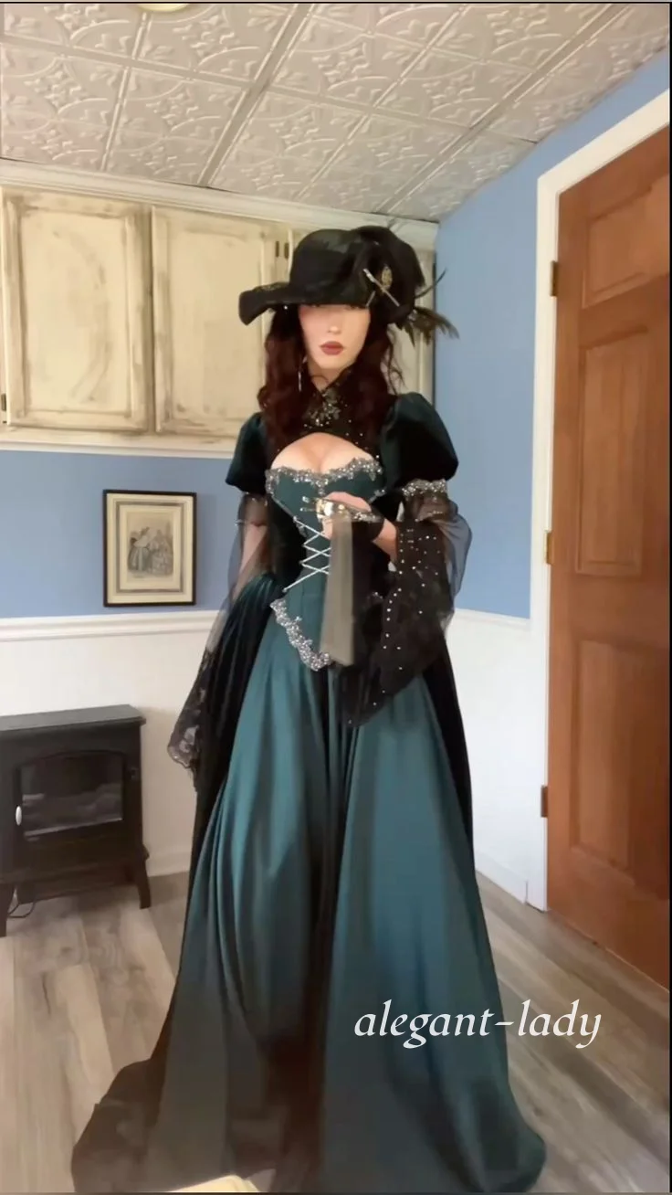 Personalizado vintage vitoriano vestido de baile espartilho vestido de noite ocasião especial roleplay vestido de baile escola vestido de baile