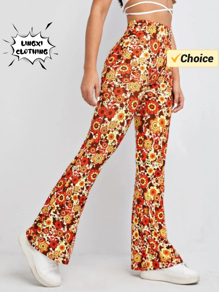 2024 Zomer Mode Nieuwe Elegante Vrouwen Fitness Broek Elastische Bedrukte Dames Yoga Sport Heup Closing Luid