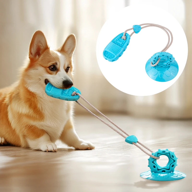

Bite-Resistant Imitation Slippers Dog Chewing Touy Wtih Sturdy Suction Cup TPR Teeth Grinding Interactive Ball Puppy Essentials
