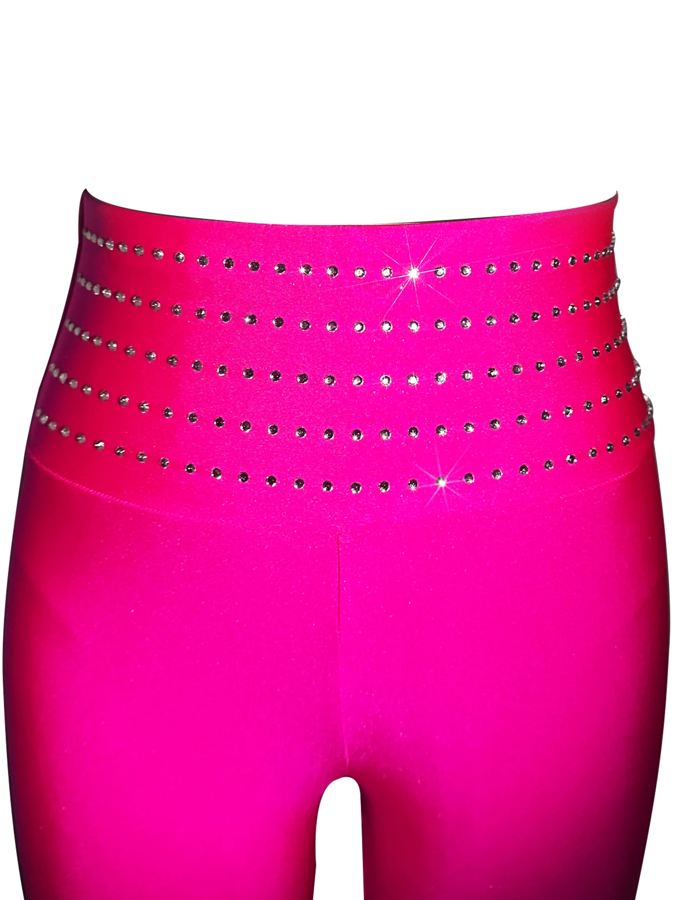 유럽과 미국 스타일의 하이 웨이스트 A-다이아몬드 핫 다이아몬드 레깅스, 고탄성 샤이니 다이아몬드 광택 타이트 팬츠