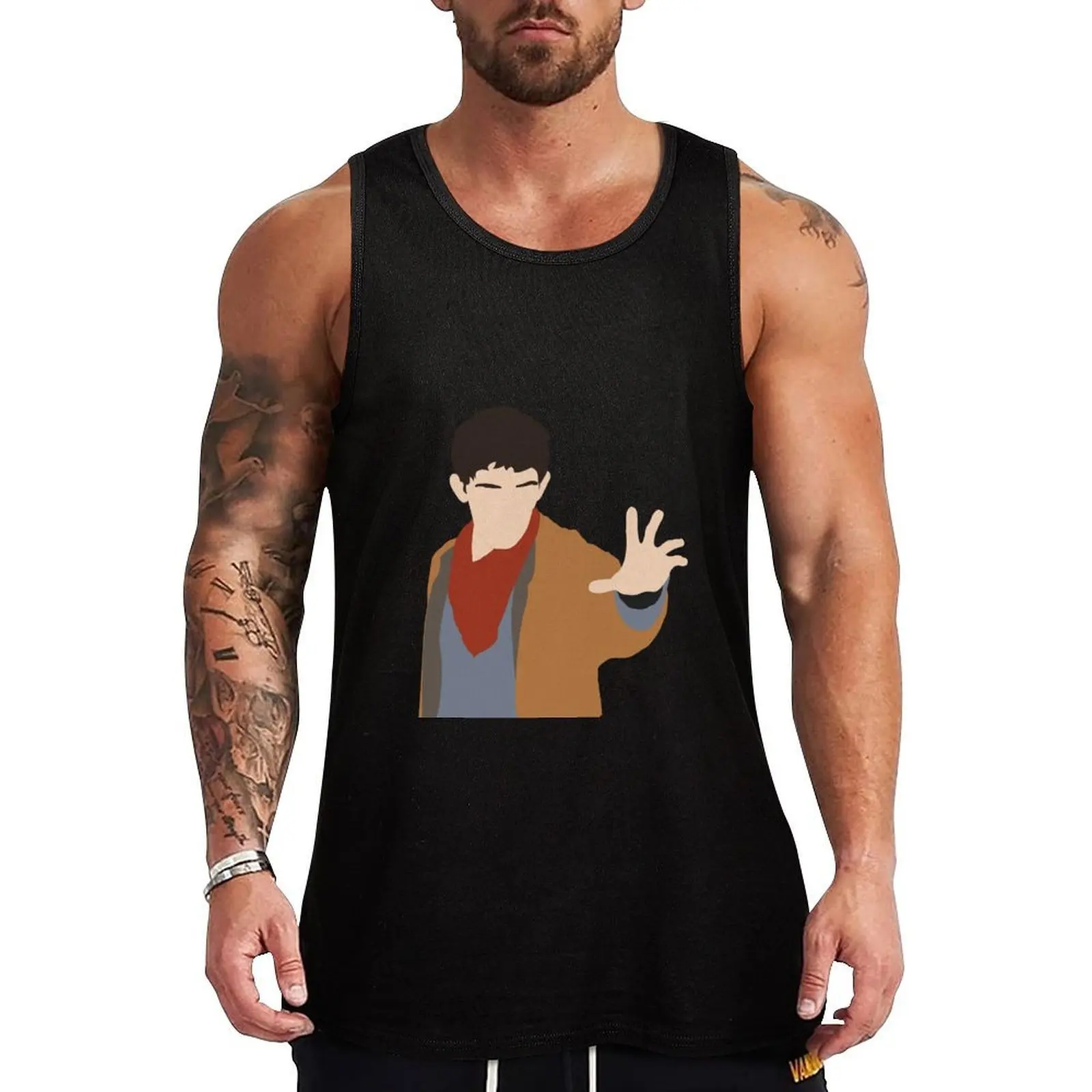 

BBC Merlin Silhouette Tank Top running shirt underwear Male clothes mens gym clothes Men's tops