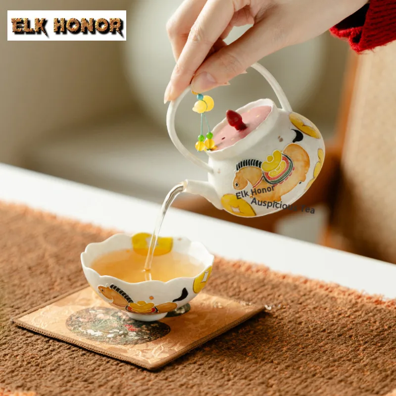 85ml Instant Wealth Lotus Teacup Ancient Tea Bowl Tea Cup Set Tea-tasting Meditation Cup Chazhan Master Cups Teaset Ornaments
