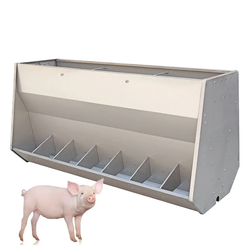 

Pig Feeder Trough for Piggy Farm Stainless Steel Pig Feeder Nursery Trough Automatic Pig Feeders