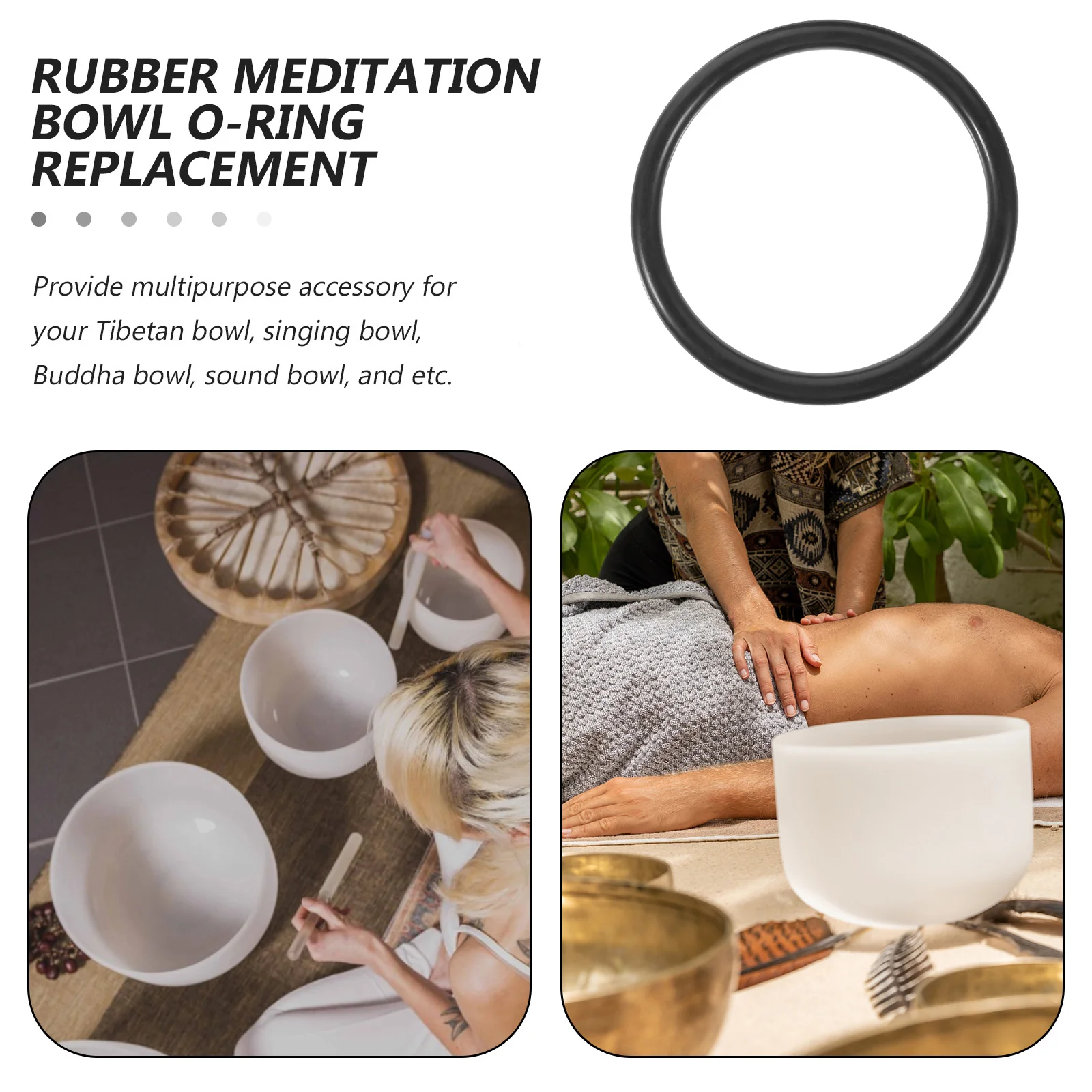 

5 PCS Accessories Music Bowl Washer Cushion for Tibetan Bowls Rubber Gasket Ring