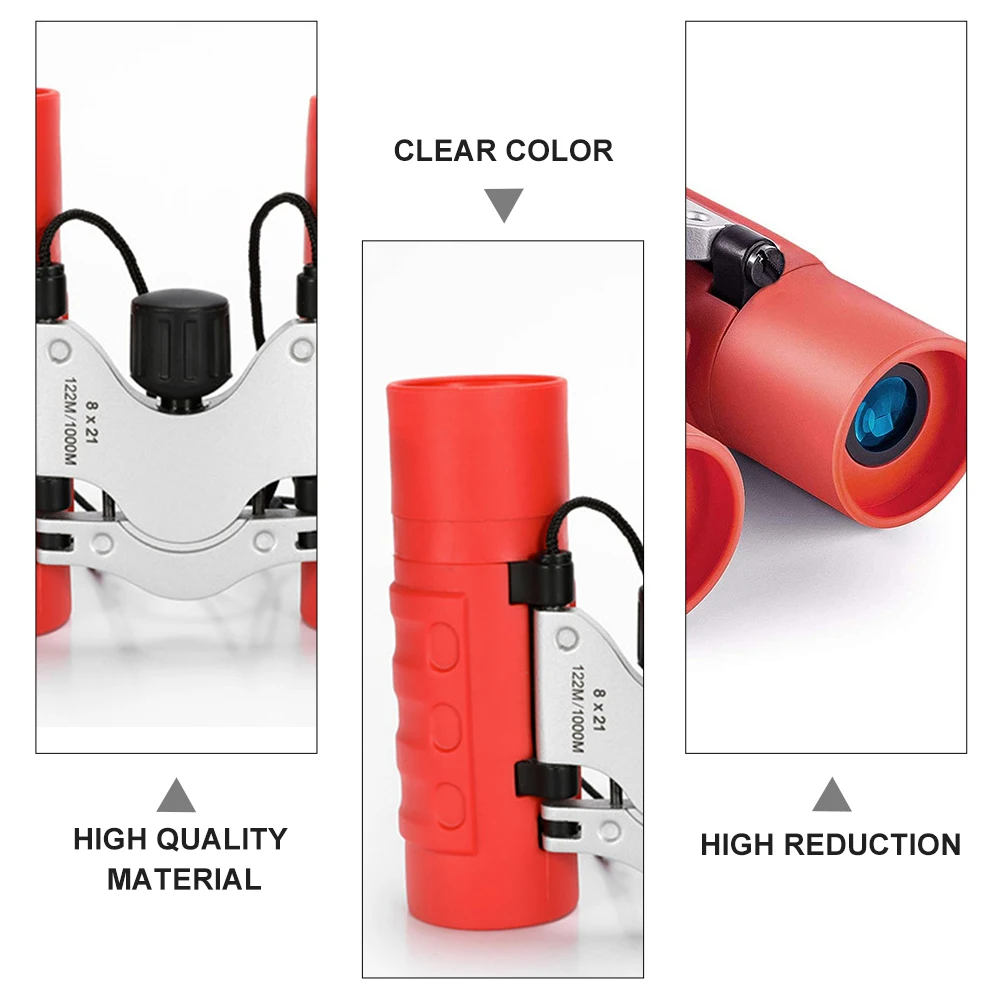 

1pc High Magnification Telescope Portable Kids Outdoor Hd Children Educational Gift Dual Tube Compact Adjustable Eye