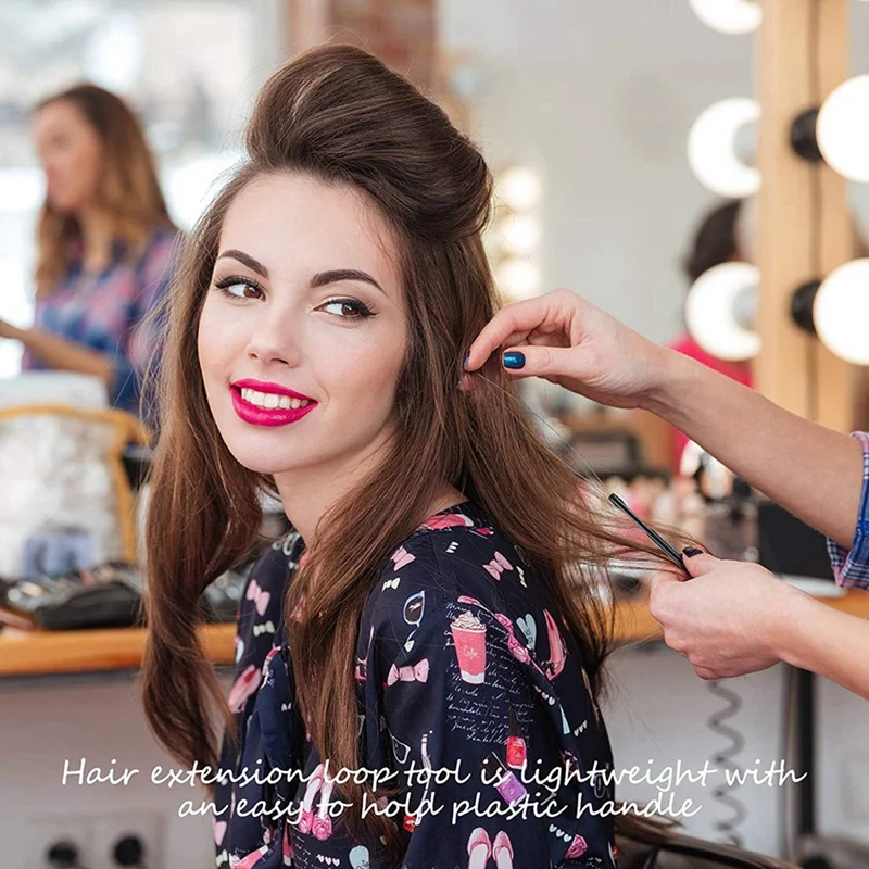 30 قطعة الشعر التمديد حلقة عراف هوك أداة و حبة أداة الأسود حلقة عراف ل تمديد الشعر أو ريشة موسع