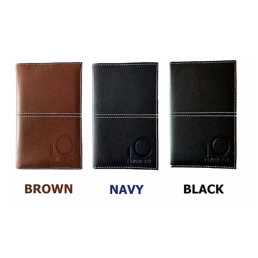 Deluxe Golf Score Card Holder Yardage Books Cover Pu Leather with 2 Pcs Free Score Sheets Drop Shipping