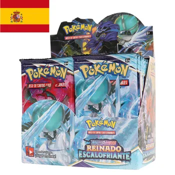 40/360 Stuks Spaanse Versie Pokémon Kaart TCG: Zwaard schild Chilling Reign Booster Box Pokemon Kaarten 36 Pack doos Geschenken