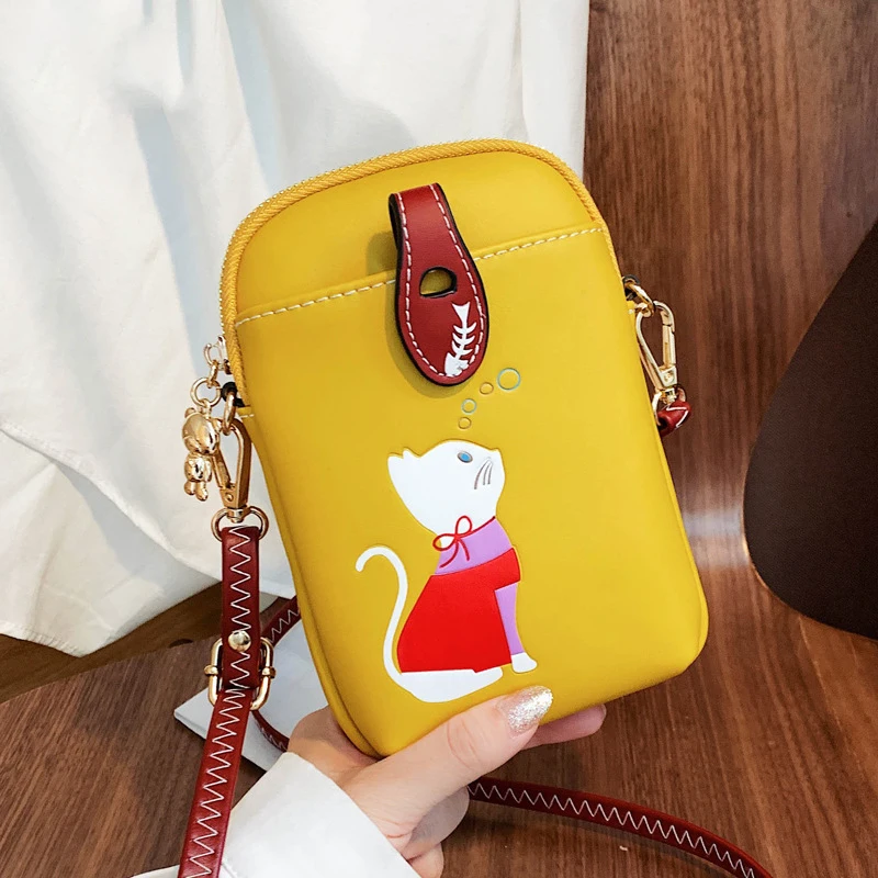 

Cute Fun Cat Phone Bag Mini Lightweight Crossbody Bag Student Fashion High-quality Crossbody Bag