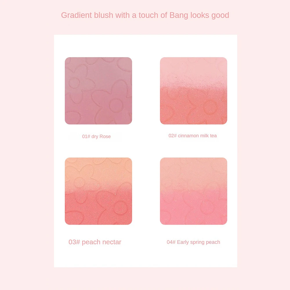 Gradient Blush Be Easy To Operate Three In One Makeup Palette Matte Facial Makeup Cosmetics Highlight Natural Beauty Rouge Blush