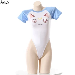 AniLV Japanese Anime Student Cute Cartoon Bodysuit  Temperament Unifrom Cosplay Women Erotic Pajamas Lingerie Outfits Costumes