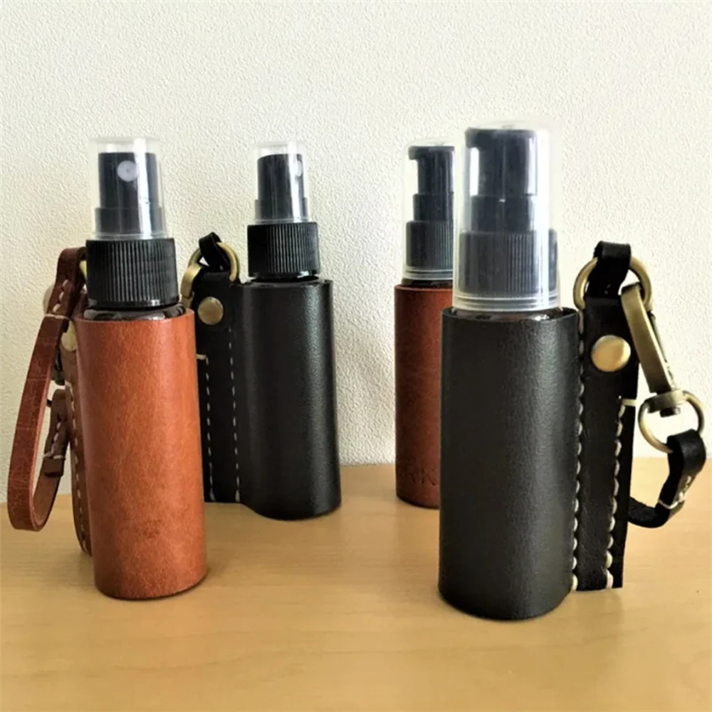 

60ml Leather Case Spray Bottle Cover Hand Sanitizer Keychain Spray Bottle Keychain Holder Refillable Bottles Reusable Bottle