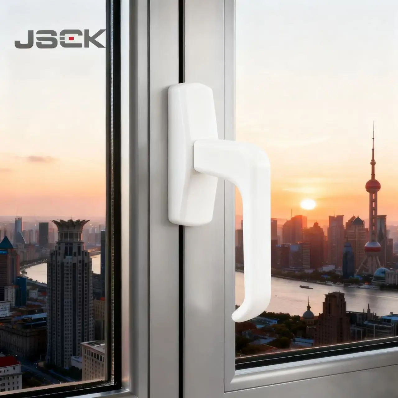 

Aluminum Alloy Bidirectional Fork Latch Handle Large Ergonomic Grip for Aluminum Doors/Windows Durable Anti-Rust Sleek Aesthetic