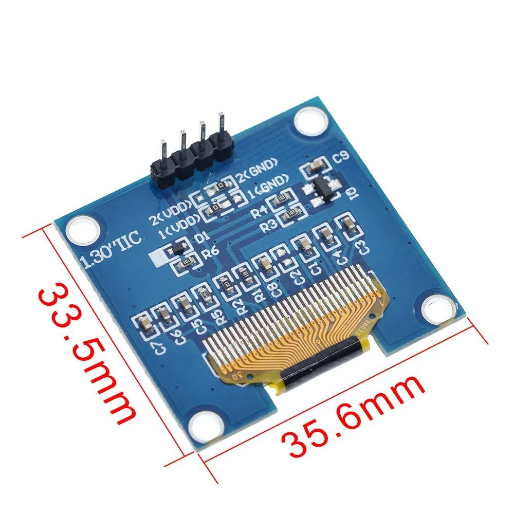 1.3" OLED Display Module White/Blue Color Drive Chip SH1106 128X64 1.3 inch OLED LCD LED IIC I2C Communicate For Arduino