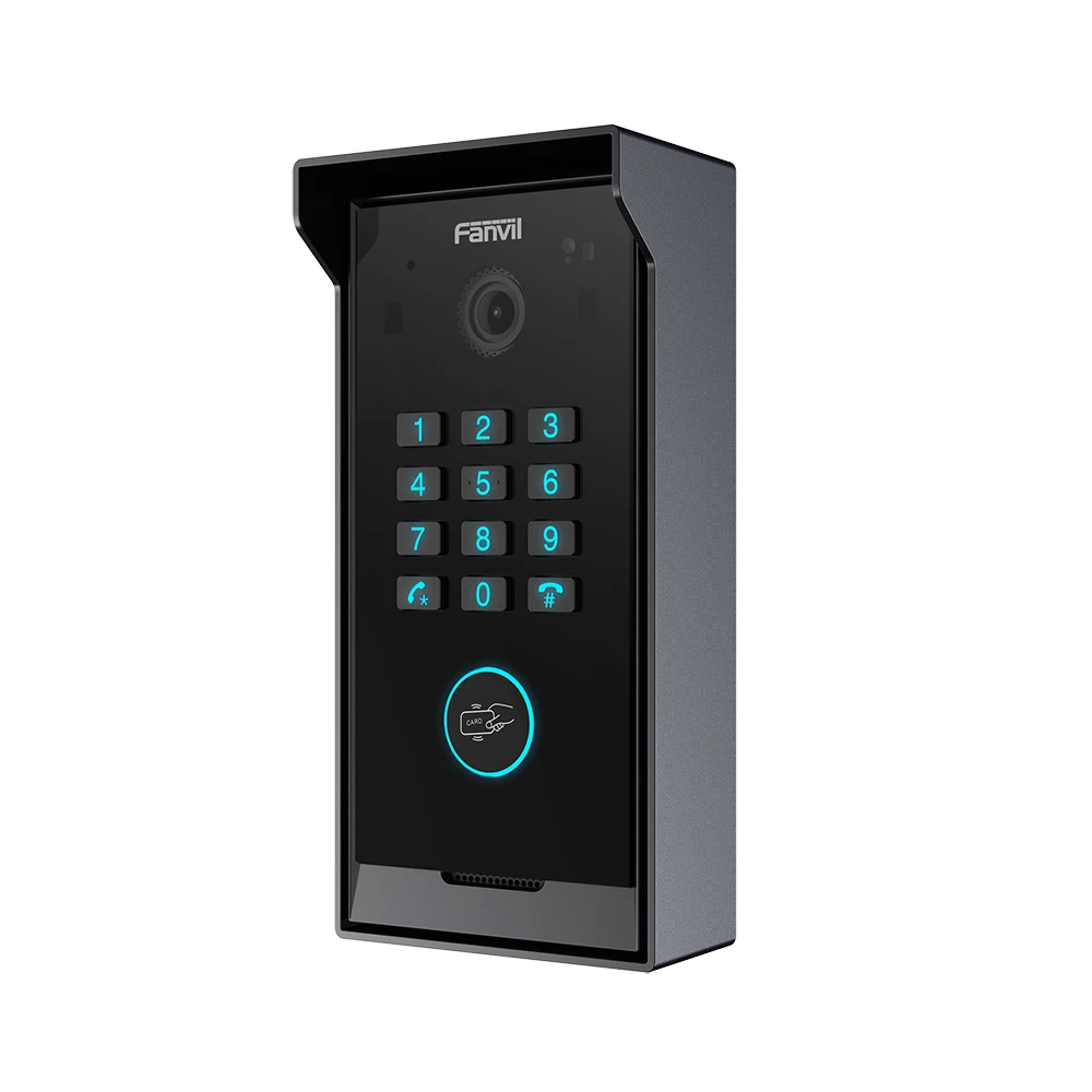 Fanvil SIP Video Intercom Remote Control Membuka Kunci Telepon Pintu dengan Keypad Numerik Sistem Penglihatan Malam Luar Ruangan/Dalam Ruangan Tahan Air