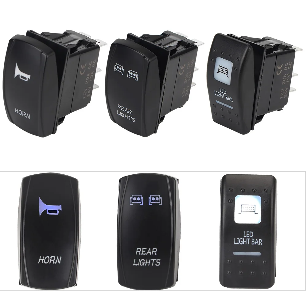 Совместимый автомобильный регулируемый переключатель Polaris 24 В 12 В, кнопки заднего переднего фонаря