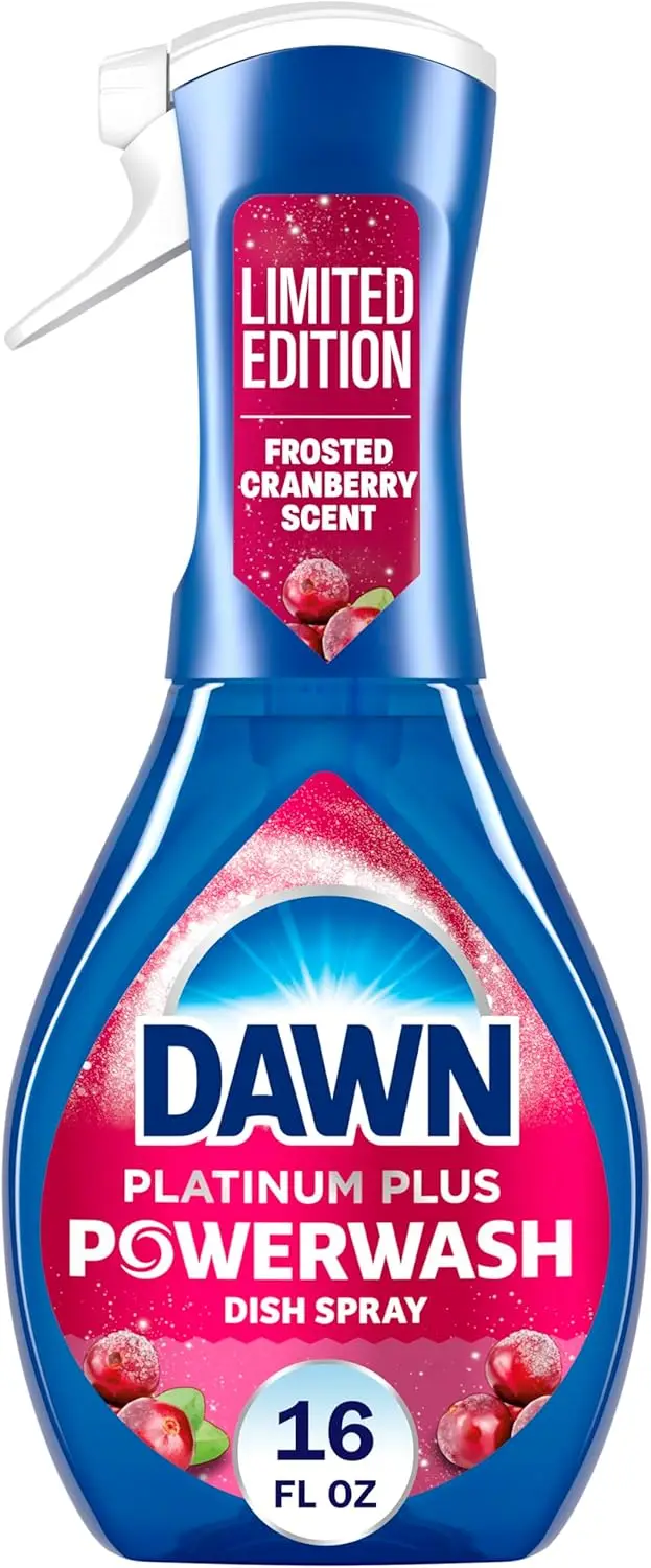 Powerwash Spray, Dish Soap, Dishwashing Liquid, Cleaning Supplies, Frosted Cranberry, 1 Starter Kit, 16 Fl Oz