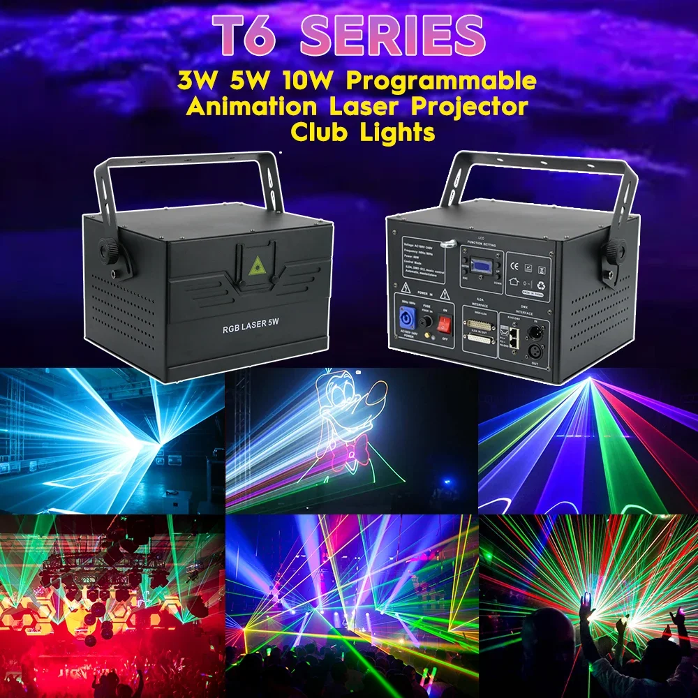 Factory Wholesale 10W Laser 10 Watt RGB Full Color Animation Laser Light Show for Dj Disco Night Club Wedding Event Stage