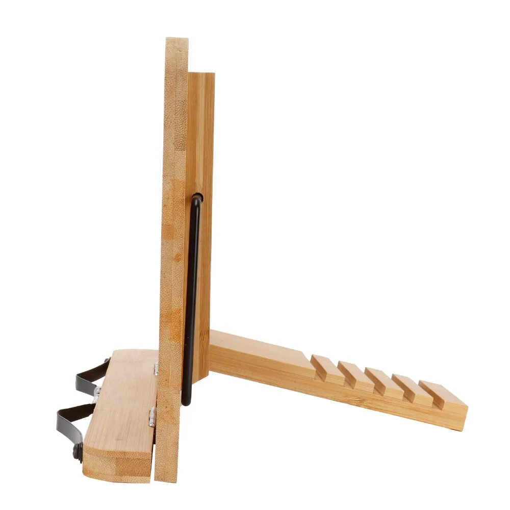 Bamboo Bamboo Book Stand Angle Adjustable Lightweight Reading Holder Stable Frame 11 x 7.9 x 1.8 in Adjustable Book Rest