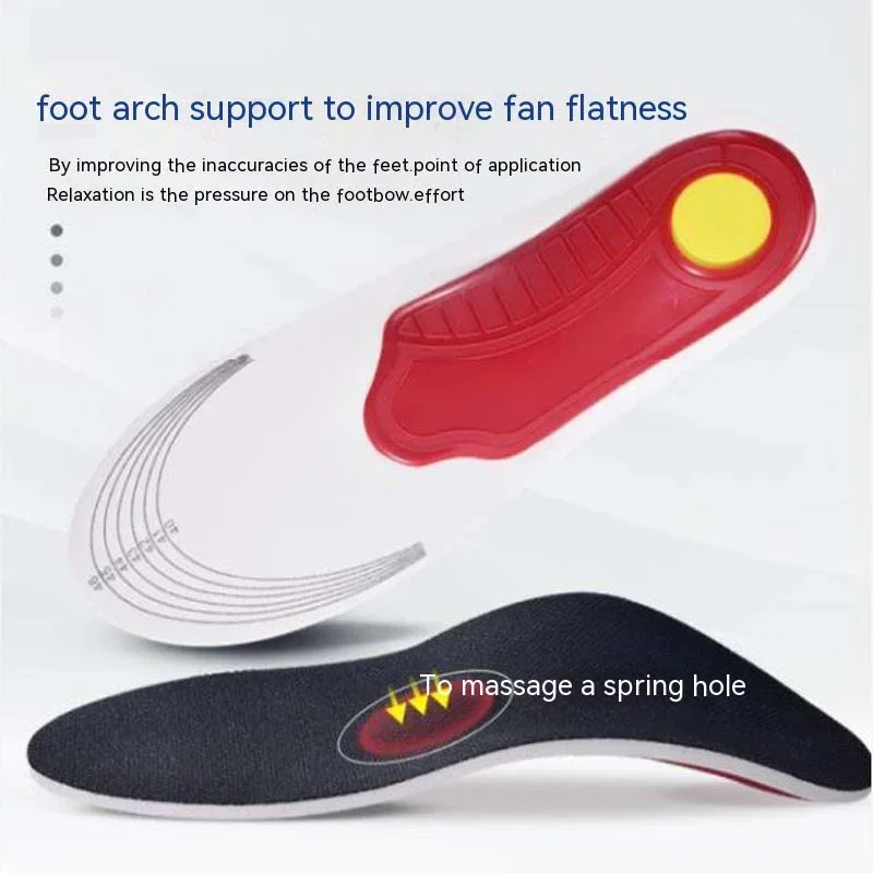 Orthopedic Insoles for Sneakers Shock Absorption Women Men Flat Foot Arch Support Shoes Pads O/X Leg Inserts Plantar Cushions