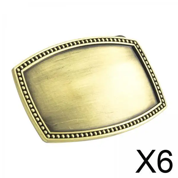 

Western Cowboy Metal Belt Buckle Rectangle Antique Alloy for Men's Leather Craft DIY Replacement Jeans Accessories 40mm