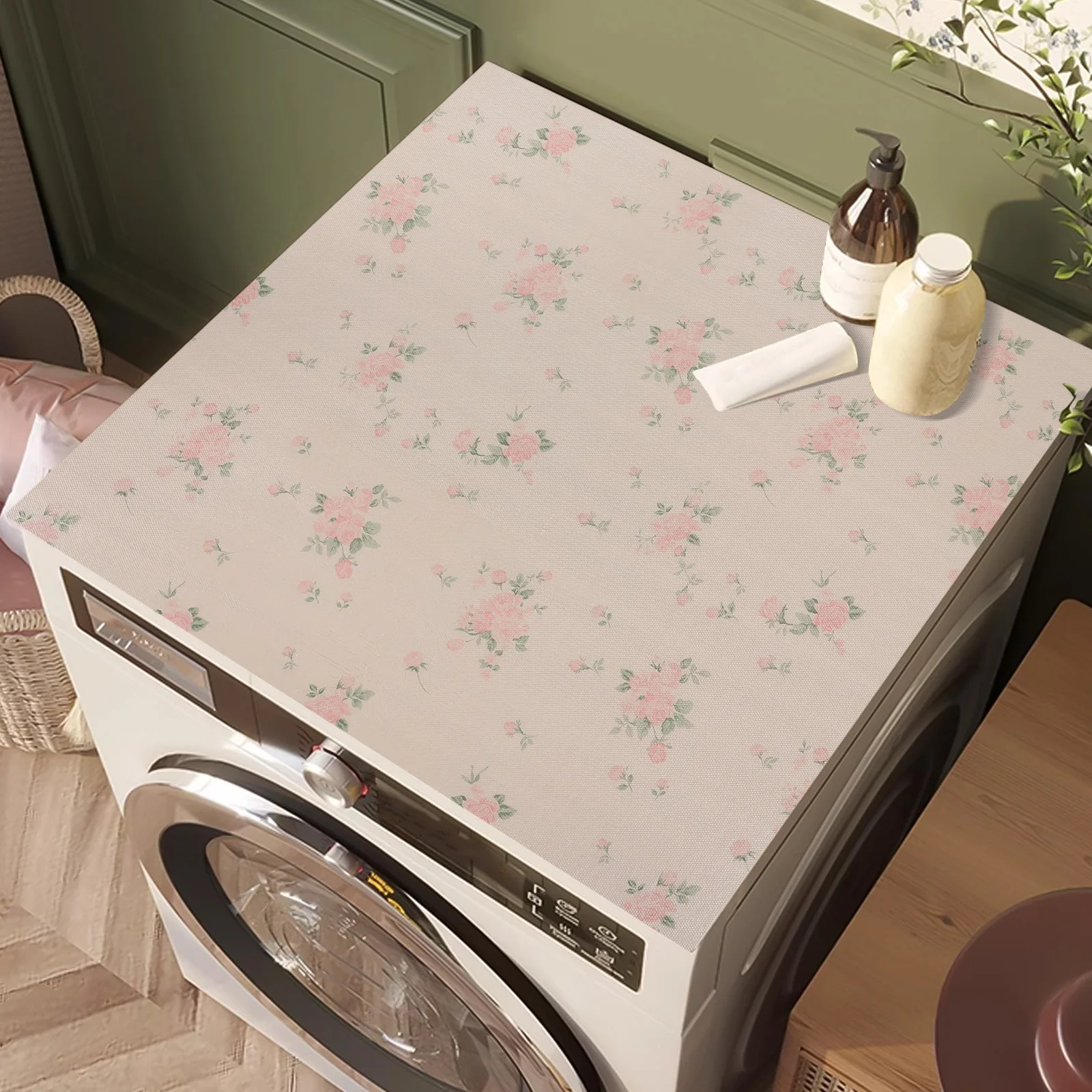 

Eva Refrigerator Liner Rose Pattern Fridge Shelf Drawer Mat Waterproof Oil Proof Non Slip Protective Mat for Kitchen