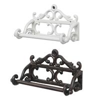 Toilet Paper Holder Easy to Install Decorative Iron Roll Dispenser Towel Rack Toilet Roll Organizer for Washroom