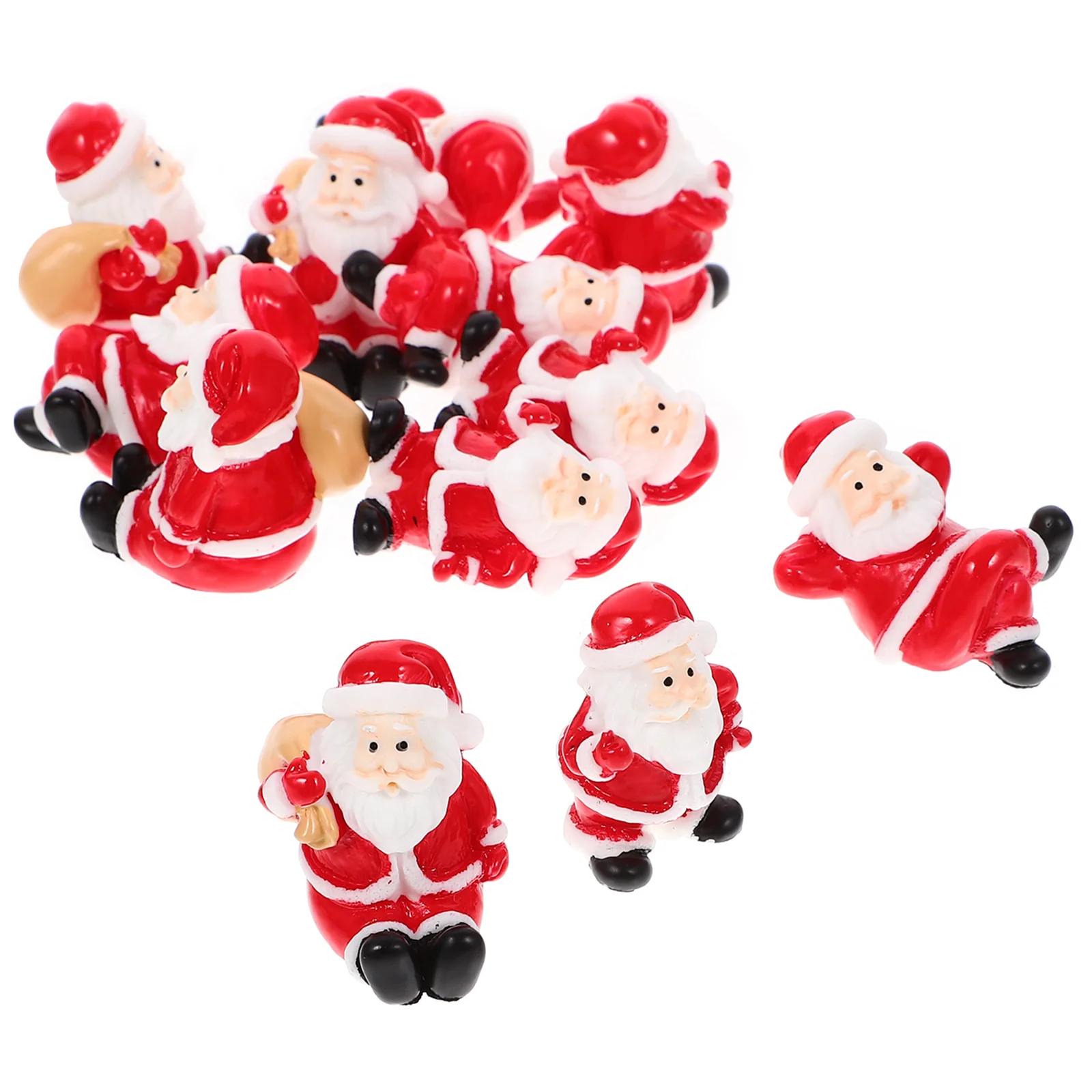 

12 Pcs Santa Claus Miniature naments Resin Snowmen Craft Decorative Home Decor Gift Christmas Santa Claus Miniatures for Kids