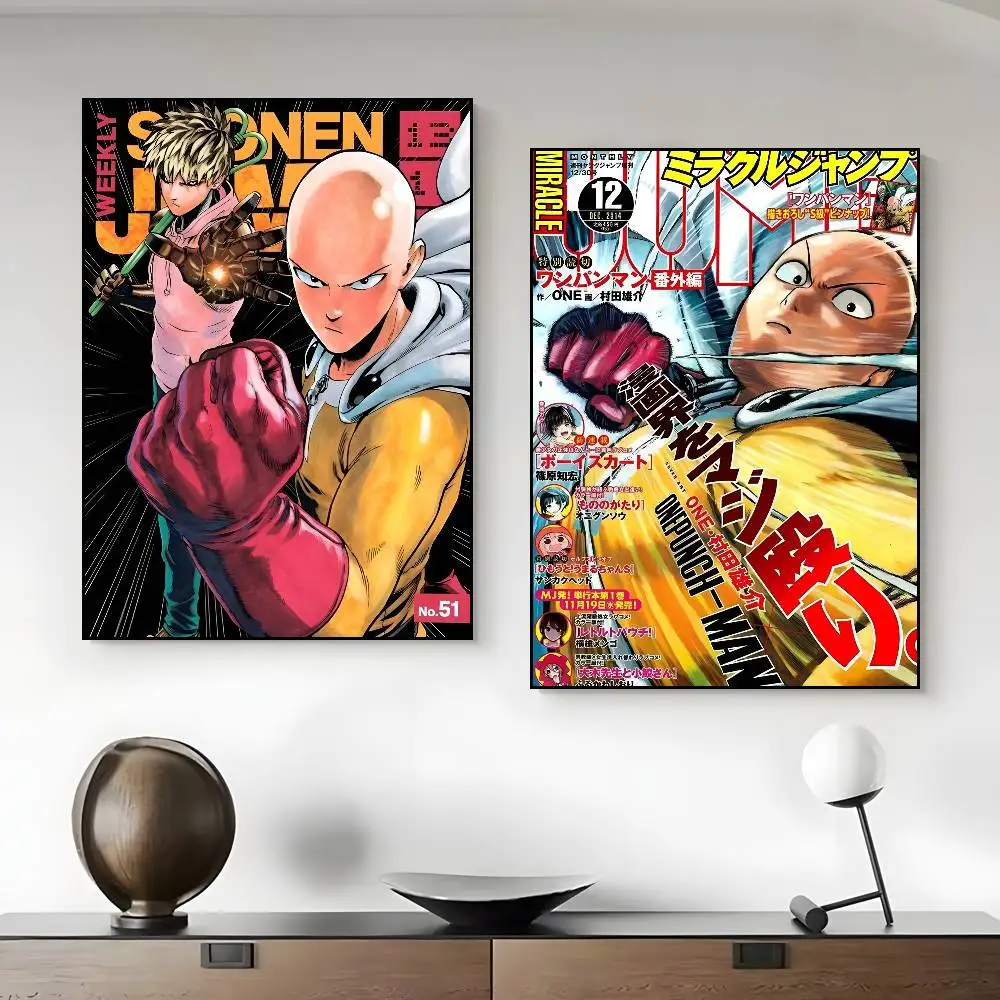 SUPER O-One P-Punch Man Anime poster art HD canvas advanced aesthetic Printing Paper Wall Art for Living Room Home Decor - view 5