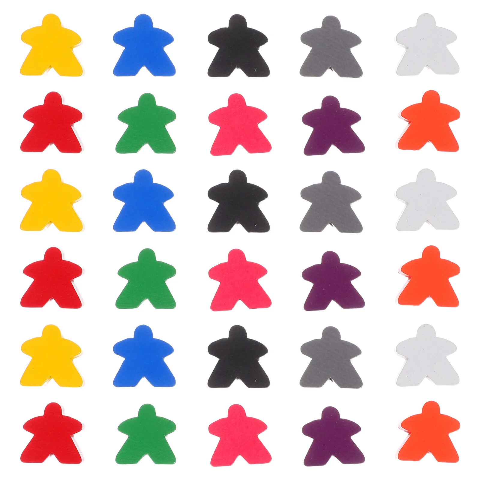 

100Pcs Colored Wooden Meeples Multi-Color Game Pieces for Family Board Games Classroom Counting Replacement Tokens