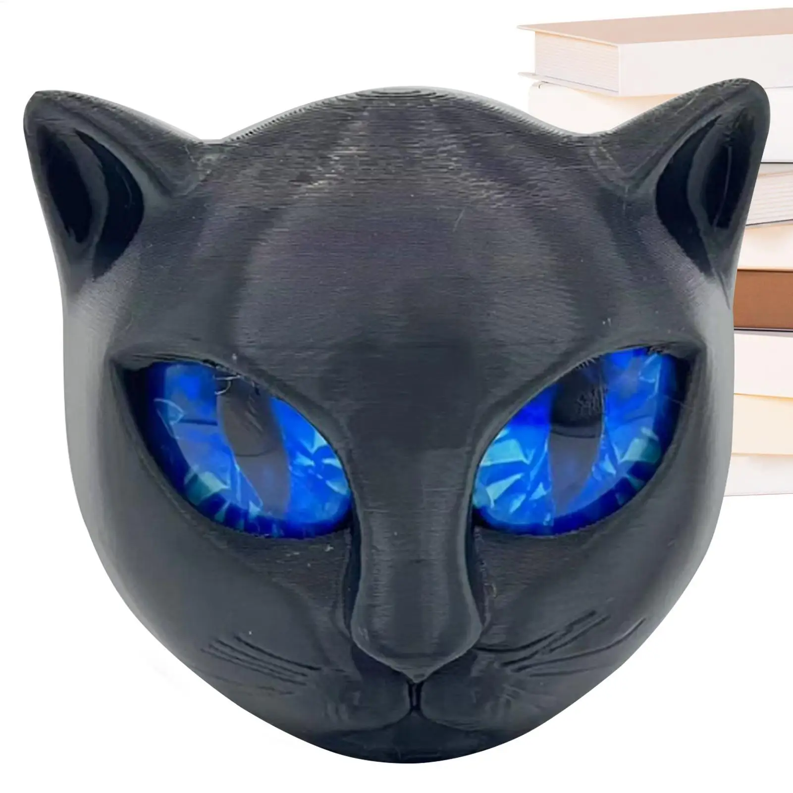 Schwarze Katze Stein Figur Harz Katze Kopf Kätzchen Andenken Skulptur Desktop Dekor Luxus Schwarze Katze Statue Home Desktop Dekoration