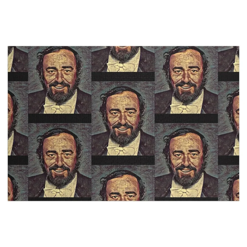 

Luciano Pavarotti Artistic Portrait Tribute Classic Jigsaw Puzzle Children Customized Photo Wooden Name Puzzle