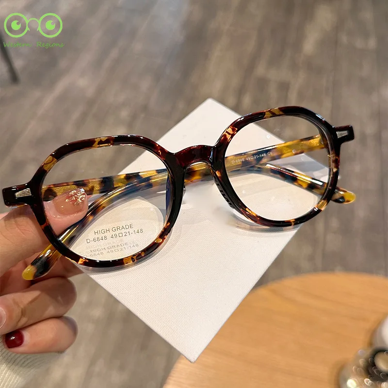 

Korean fashion tortoiseshell new style men and women eyes frame thin legs ultra light acetate glasses frame for women