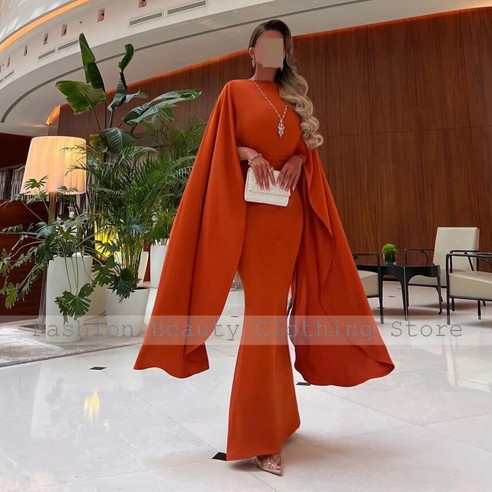 Modern Evening Dress Jersey Draped Bespoke Occasion Gown Sheath Jewel Long Dresses Special Occasion Dresses 2024