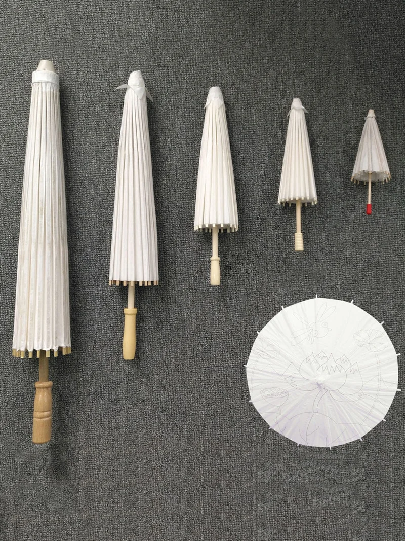 Damen-Regenschirm Japanischer Tanzschirm Dekorativer Chinesischer Ölpapierschirm für Kinderzeichnungen und DIY-Projekte – Detail 3