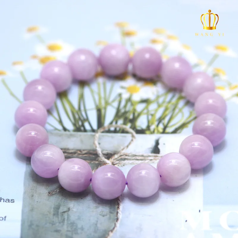 Natural Spodumene Purple Bracelet Women's Single Ring 6A Cat's Eye Lavender