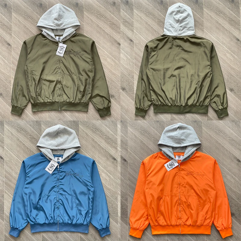 High Quality Autumn Winter Saint Jacket Streetwear Trendy Men's Casual High-quality Embroidery Zippered Windbreaker