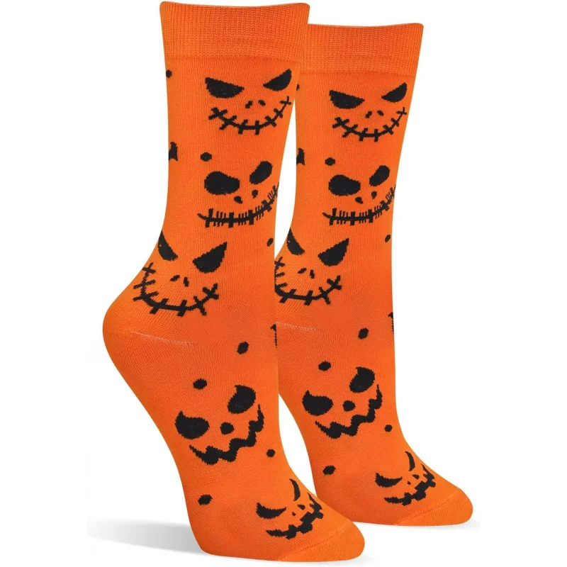 

Fashionable Women's Halloween Fun Teen Girls Novelty Crazy Crew Halloween Gift Stocking Clothing Gift Pattern Print