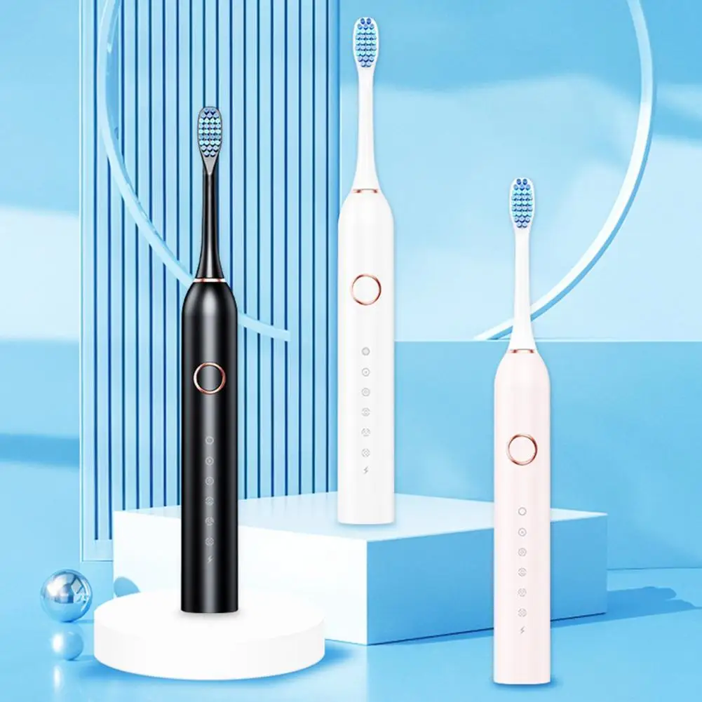 

Электрическая зубная щетка, улучшенная электрическая зубная щетка с несколькими насадками, таймеры, Водонепроницаемая конструкция, идеально подходит для мужчин, женщин и взрослых