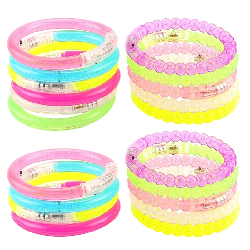 20 piezas pulseras luz LED, juego barras luminosas para fiesta, pulseras intermitentes, juego pulseras LED, luces para