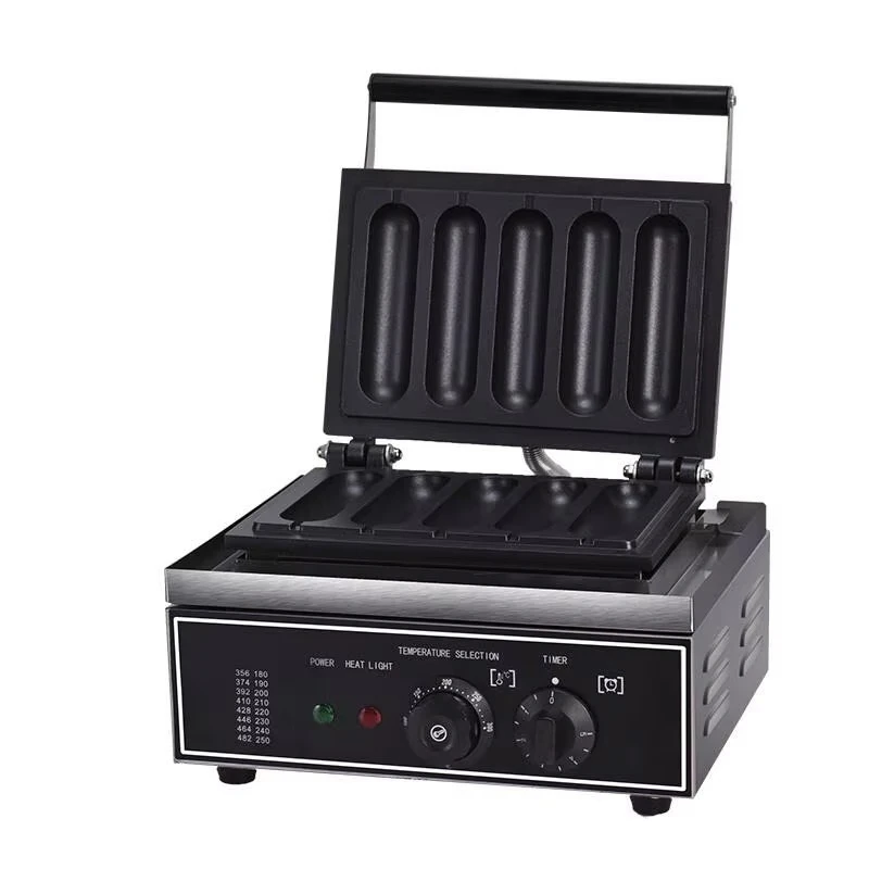 Commercial Corn Shaped Waffle Maker 0-300 Degree Non-Stick Waffle Stick-shaped 220v Maker with 5pcs Removeable Tray