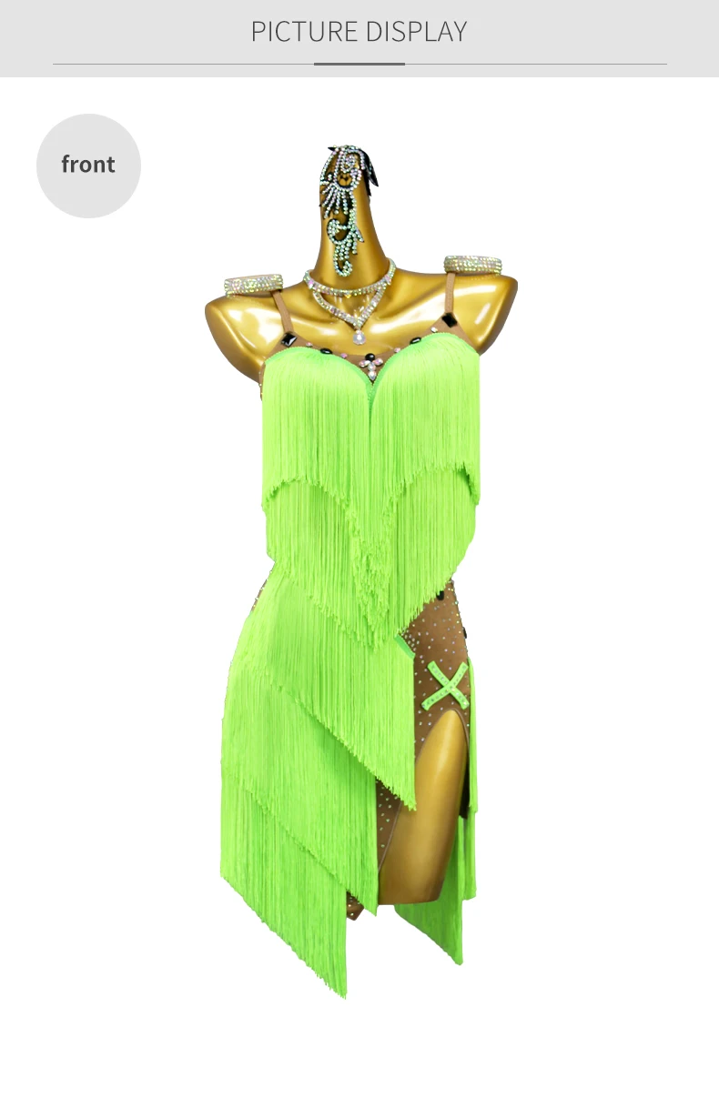 2026 Neues Sexy Langes Kleid Lateinamerikanisches Tanzkleid Mädchen-Wettbewerbskostüm Ball-Party-Kleidung Sportliches Anzug-Set Tanzbekleidung für Übungen und Abschlussball – Detail 8