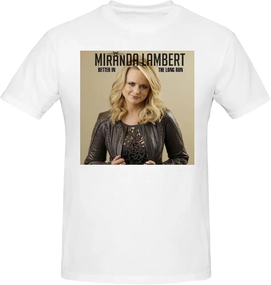 Miranda Music Lambert t-Shirts Men's Summer Cotton Casual Crew Neck Short Sleeve Shirt Unisex tees Black