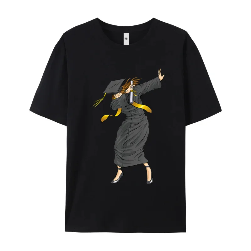 Funny Dabbing Graduation Class Of 2021 O Neck T Shirt Mother Day Tops & Tees Short Sleeve for Men Hip Hop Premium Cotton Tshirts